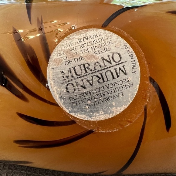 Vintage Murano “Tiger Eye” Folded Art. - Picture 2 of 6